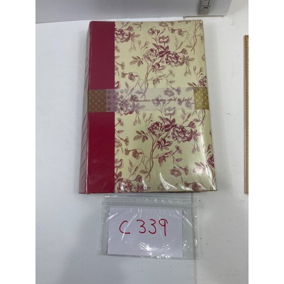 Floral Photo Album With Burgundy Accent Slip-In Pages By Connoisseur Frames 96a - Picture 13 of 13